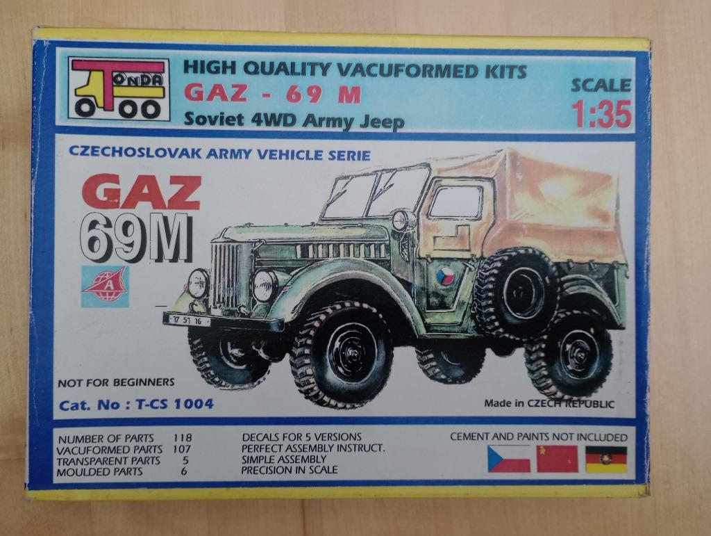 Tonda GAZ-69M vacuumform kit 1/35, Ophalen of Verzenden, Zo goed als nieuw, 1:32 tot 1:50, Auto