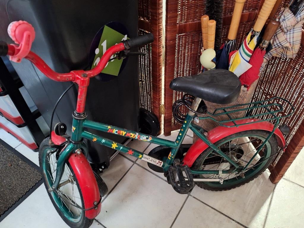 Kinderfiets mickey mousse, Fietsen en Brommers, Ophalen of Verzenden, Zo goed als nieuw