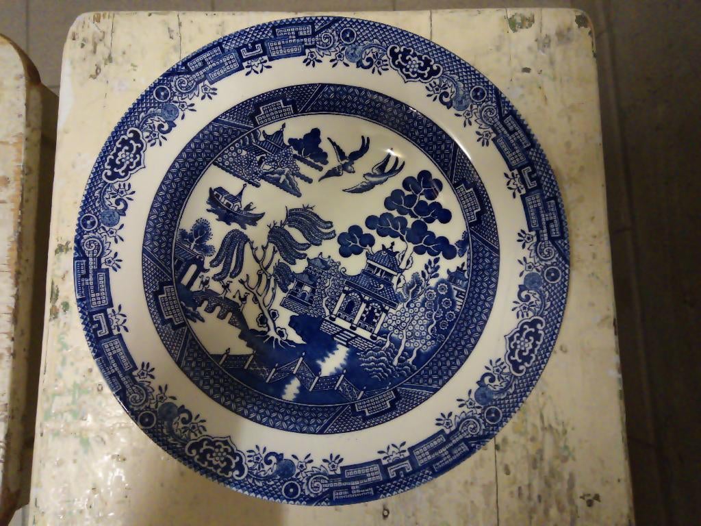 Churchill Willow blauw 2 schaal 29 cm + 4 kop en schotels, Enlèvement ou Envoi, Neuf