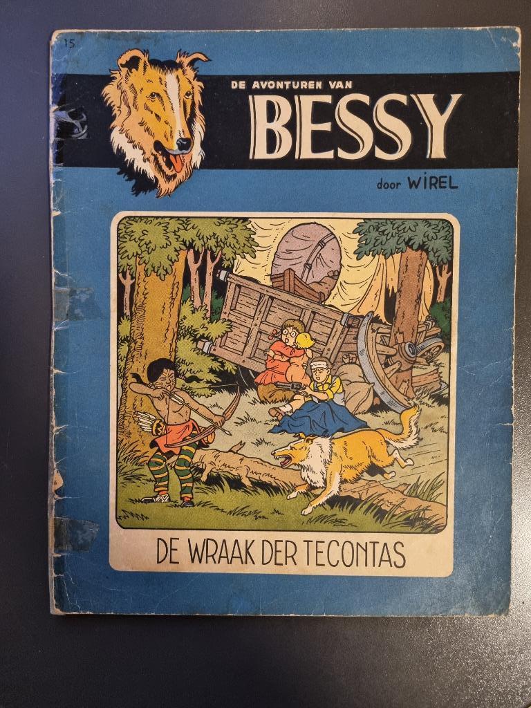 Bessy nr. 15 de Wraak der Tecontas (1e druk 1957), Boeken, Stripverhalen, Gelezen, Vandersteen/Verschuere, Eén stripboek, Ophalen of Verzenden