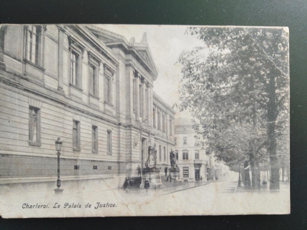 carte postale de Charleroi en 1909, Envoi, Avant 1920, Affranchie, Hainaut