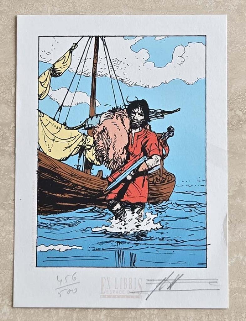 Thorgal ex libris zeefdruk (1997), Ophalen, Gelezen, Rosinski - Van Hamme