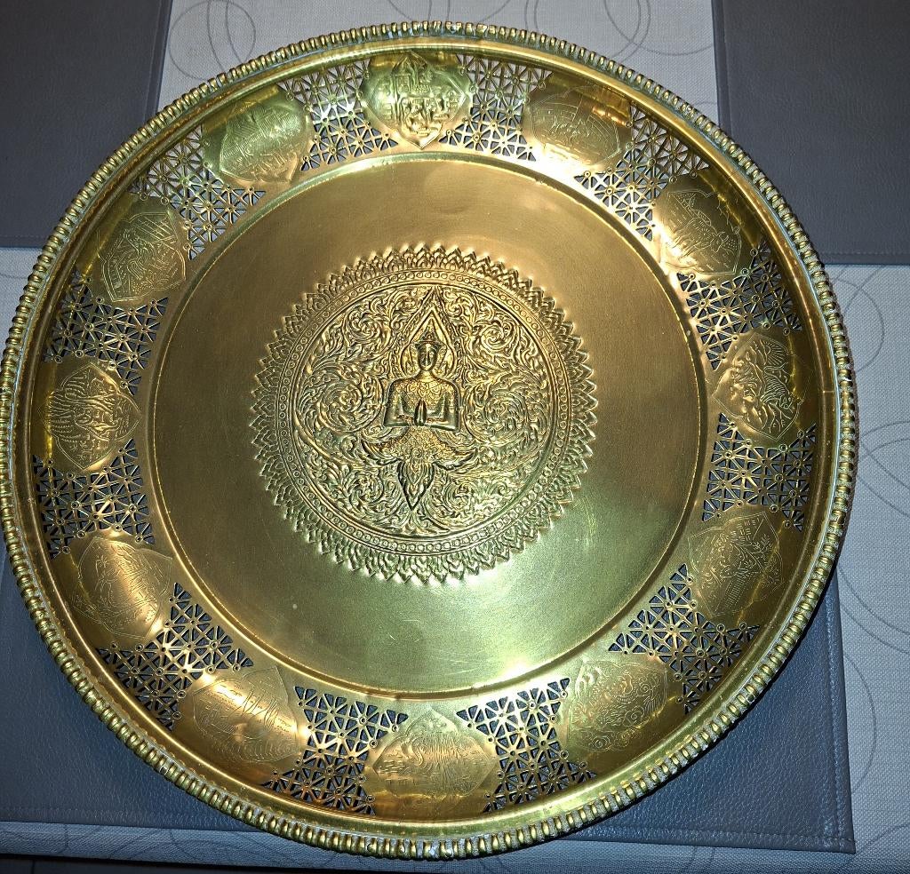 Thaïse koperen offer- of serveerschaal, Antiek en Kunst, Antiek | Brons en Koper, Koper, Ophalen of Verzenden