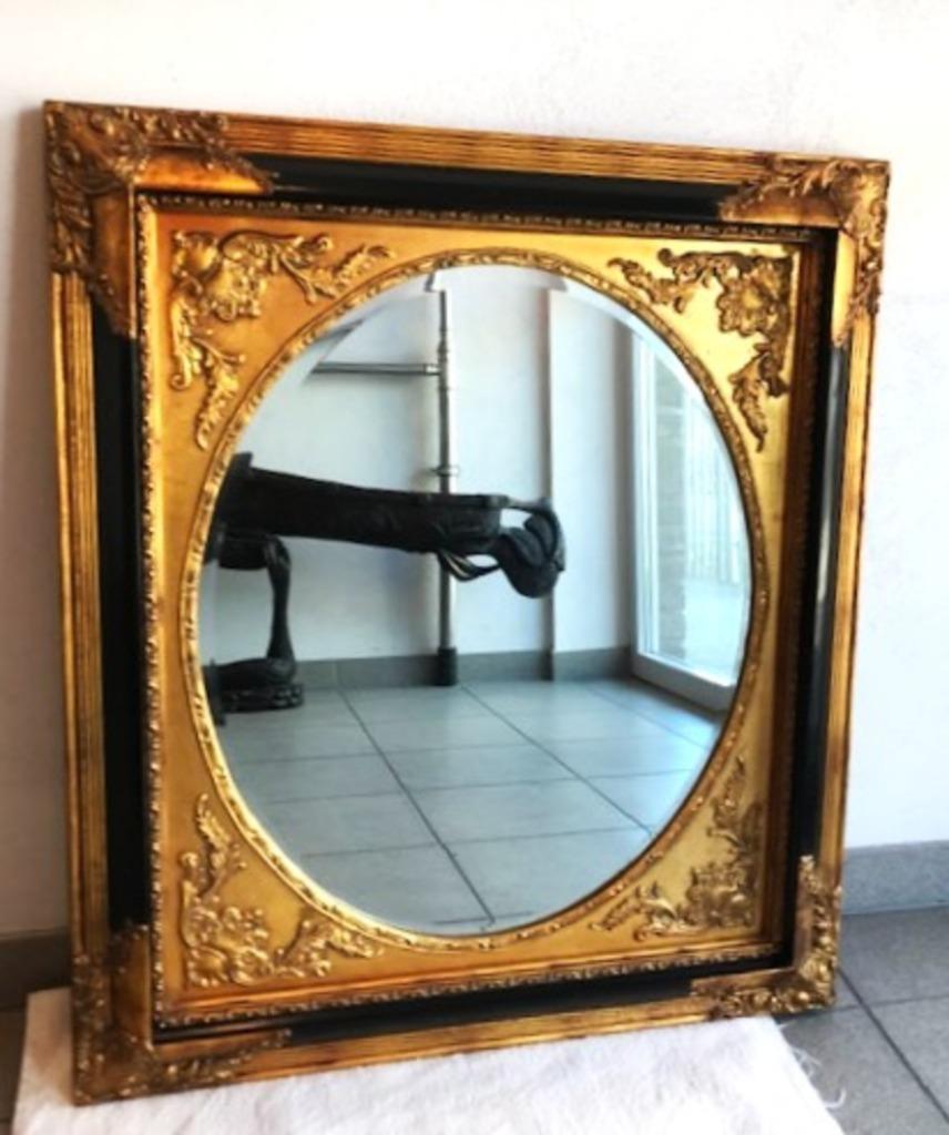 Miroir Napoléon III en métal doré taillé à la main H80 ✨😍💎, Antiquités & Art, Enlèvement ou Envoi, Rectangulaire, 50 à 100 cm