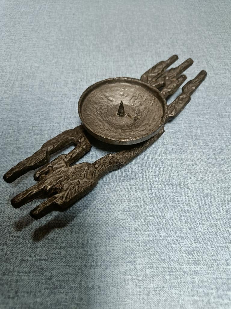 Vintage brutalist design kandelaar, Ophalen of Verzenden