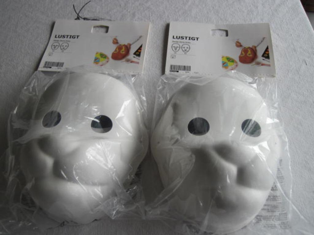 knutselmateriaal : 4 maskers, Ophalen, Nieuw