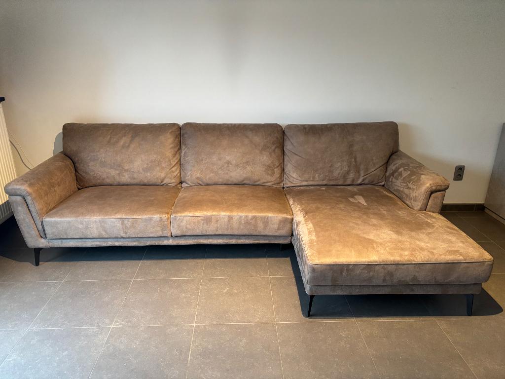 Nieuwe L zetel, Ophalen, Hoekbank, Microvezelstof, Vierpersoons of meer