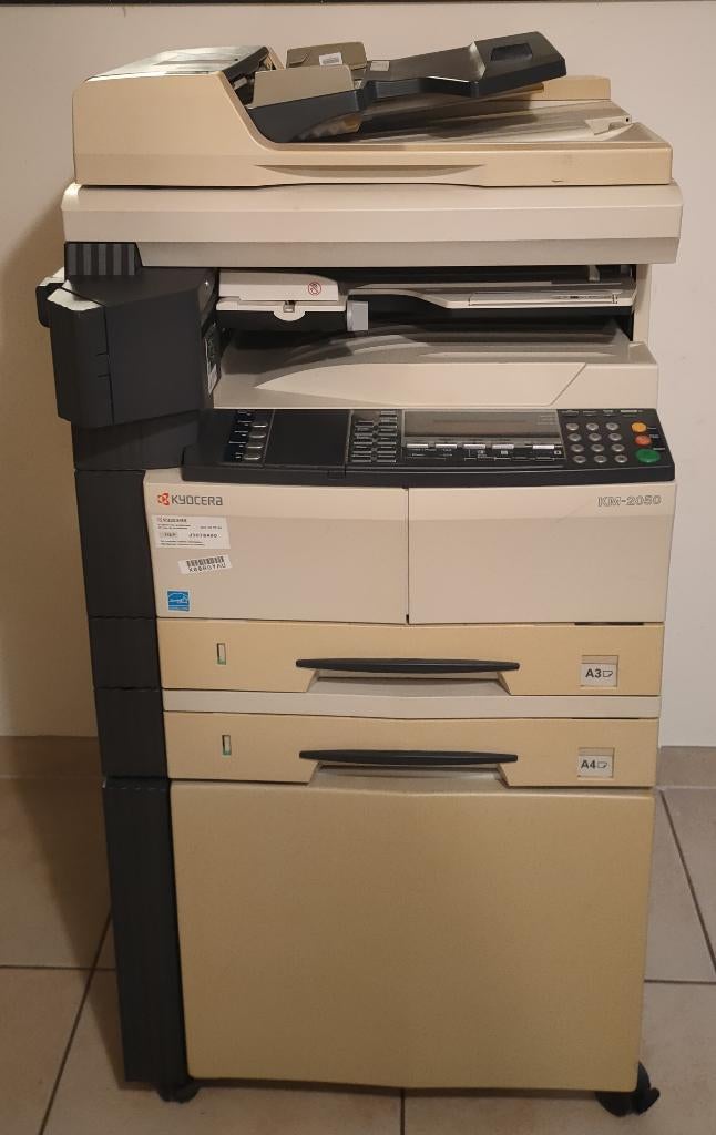 A3 zwartwit printer Kyocera KM 2050 + nieuwe toner, Computers en Software, Printers, Ophalen, Gebruikt, Kopieren, Printer