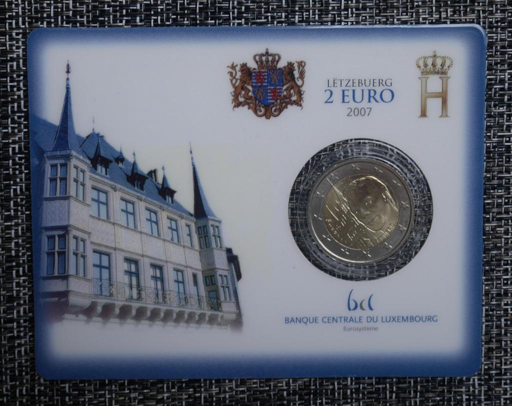 2 euro Coincard Luxemburg 2007 Groothertogelijk Paleis, Ophalen of Verzenden, Luxemburg, 2 euro, Setje