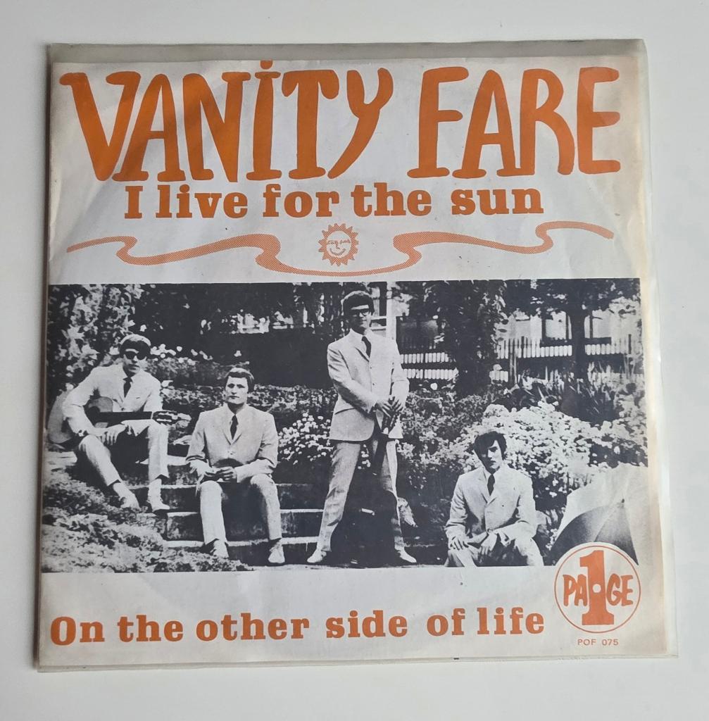 Belgian 45  Vanity Fare " I live for the sun " Psyche 60's, Cd's en Dvd's, Vinyl Singles, Gebruikt, 7 inch, Single, Ophalen of Verzenden