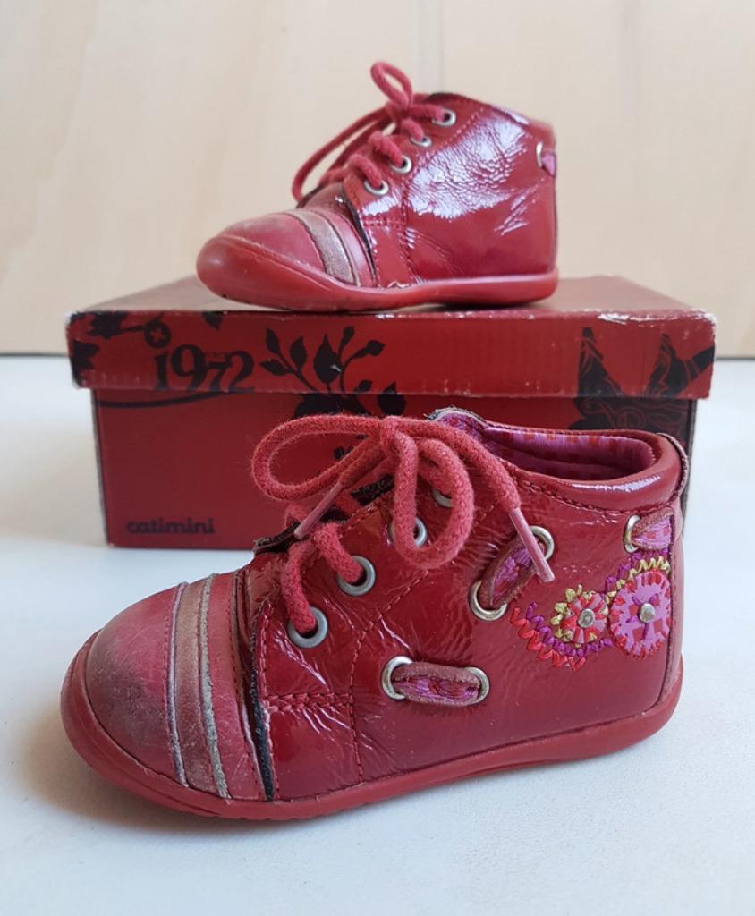 CATIMINI - Jolies bottines rouges vernies - P.20, Catimini, Enlèvement ou Envoi, Utilisé, Chaussures