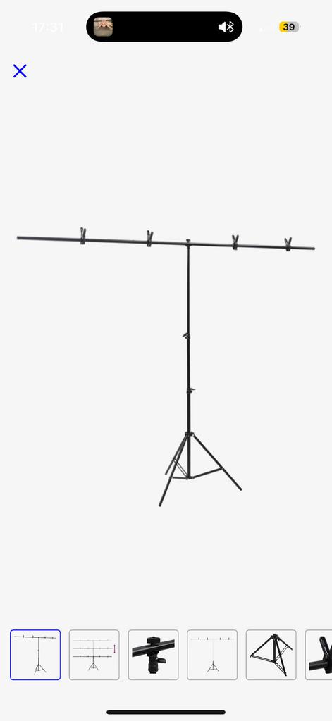 Support de fond 201x60x (70-200) cm, TV, Hi-fi & Vidéo, Photo | Studio photo & Accessoires, Neuf, Trépied ou écran, Enlèvement