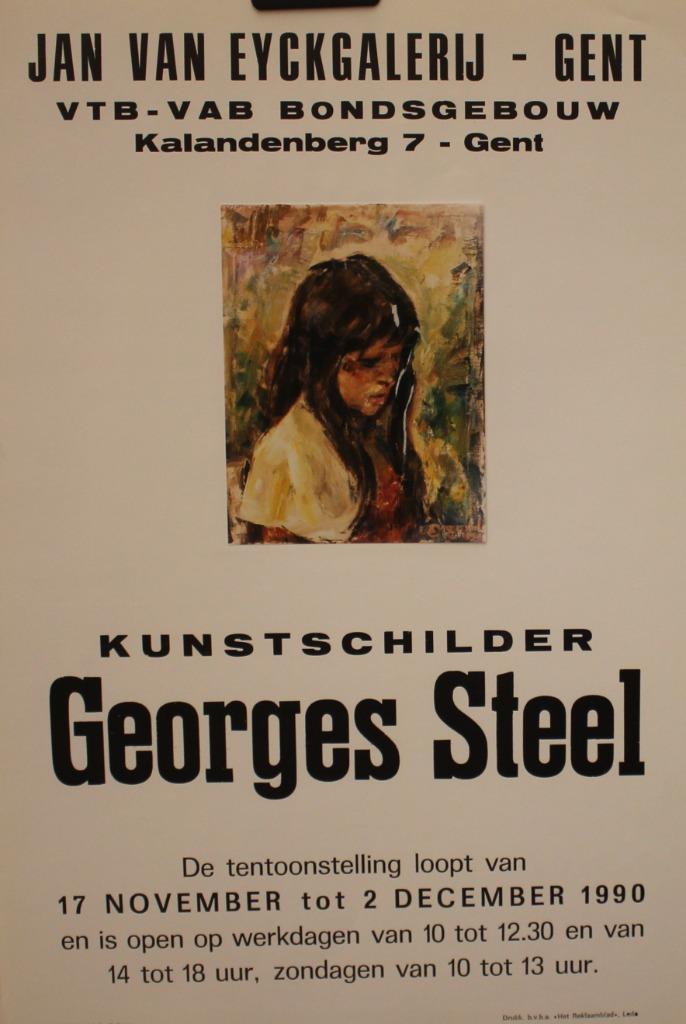 KUNSTSCHILDER Georges Steel AFFICHE 1990, Ophalen of Verzenden