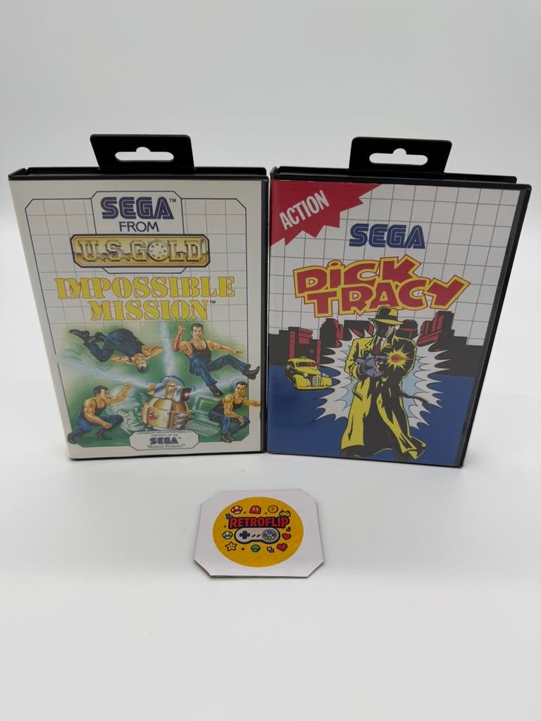 Impossible Mission + Dick Tracy Sega Master System Lot, Enlèvement ou Envoi, 2 joueurs, Aventure et Action, Utilisé