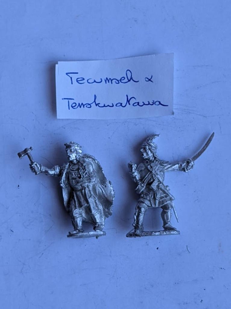 Conquest miniatures – Tecumseh & Tenskwatawa, Indian leaders, Enlèvement ou Envoi, Neuf, Historique, Figurine(s)