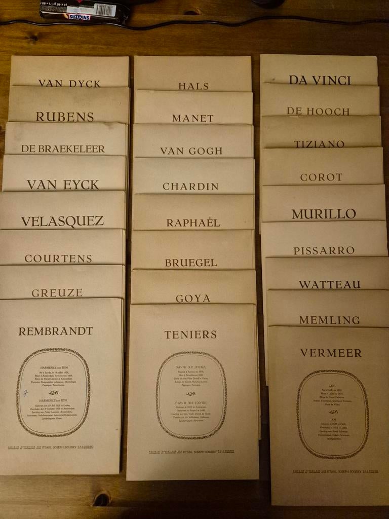 25 bekende kunst reproducties, door Joseph Soubry, Antiek en Kunst, Ophalen of Verzenden