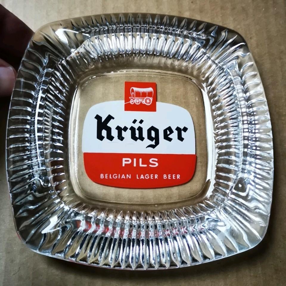 Cendrier en verre Kruger Lager à l'état neuf - Brasserie Eek, Collections, Enlèvement ou Envoi, Comme neuf, Autres types, Autres marques