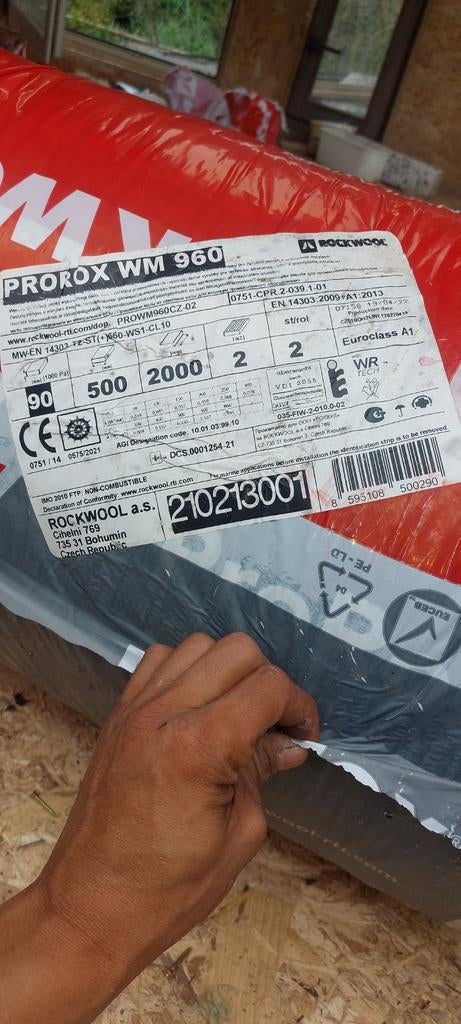 Rockwool prorox wm 960, Doe-het-zelf en Bouw, Ophalen, Zo goed als nieuw