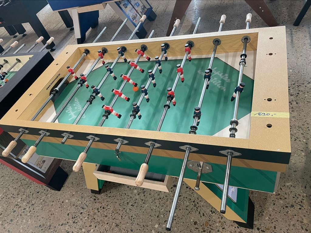 Tafelvoetbal / voetbaltafel / kicker Jupiter 7 / als nieuw, Kinderen en Baby's, Speelgoed | Voetbaltafels, Zo goed als nieuw, Ophalen of Verzenden