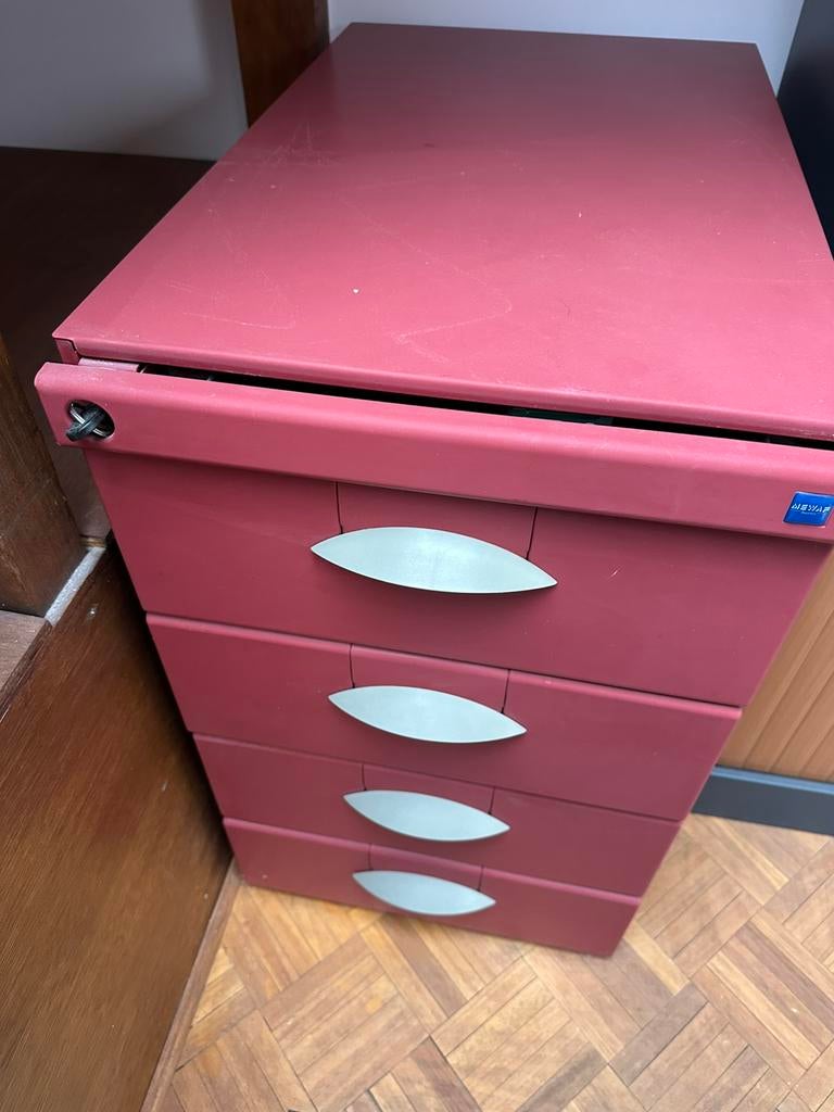 Meuble tiroirs métal, Maison & Meubles, Armoires | Commodes, Enlèvement, Comme neuf, Métal