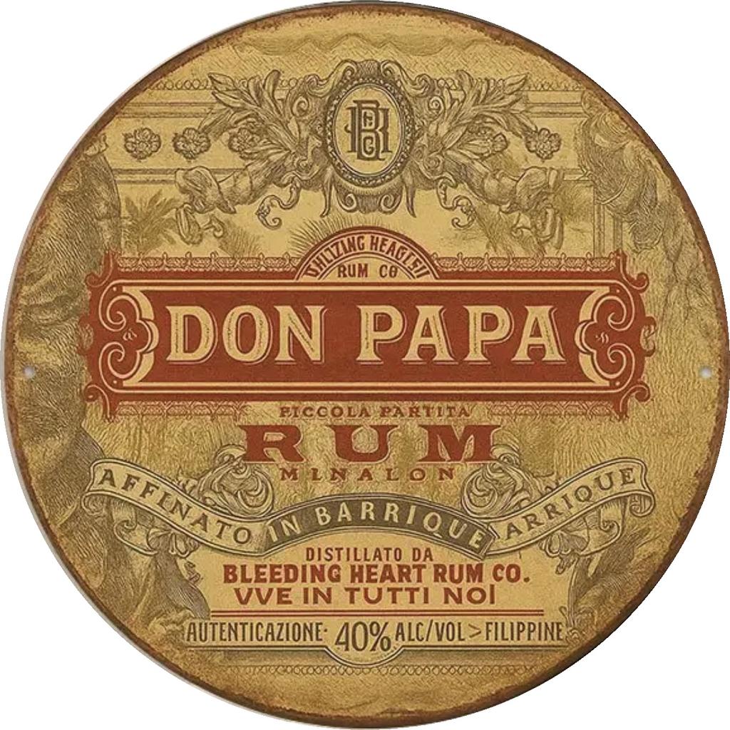 Panneau pub en métal Don Papa rhum 7 - rétro vintage mancave, Enlèvement ou Envoi, Comme neuf, Panneau publicitaire