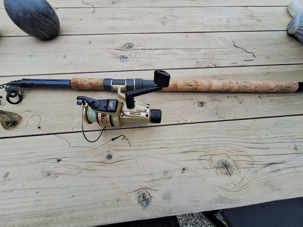 Telescoop karperhengel speedcast+ molen Mitchell, Ophalen, Gebruikt, Molen