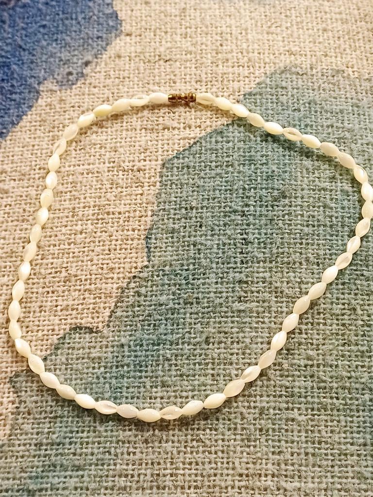 Antieke parelmoer ketting, Handtassen en Accessoires, Kettingen, Ophalen of Verzenden, Zo goed als nieuw