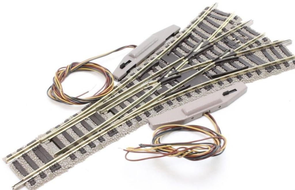 Fleischmann Profi HO 6158 aiguillage triple avec électroaima, Enlèvement ou Envoi, Utilisé, Rails, Fleischmann