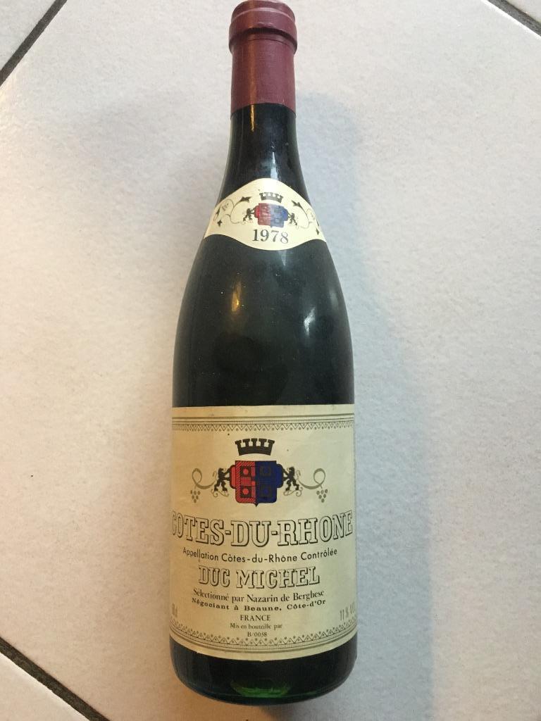 Côtes-du-Rhône 1978, Collections, Neuf, Enlèvement ou Envoi, Pleine, Vin rouge