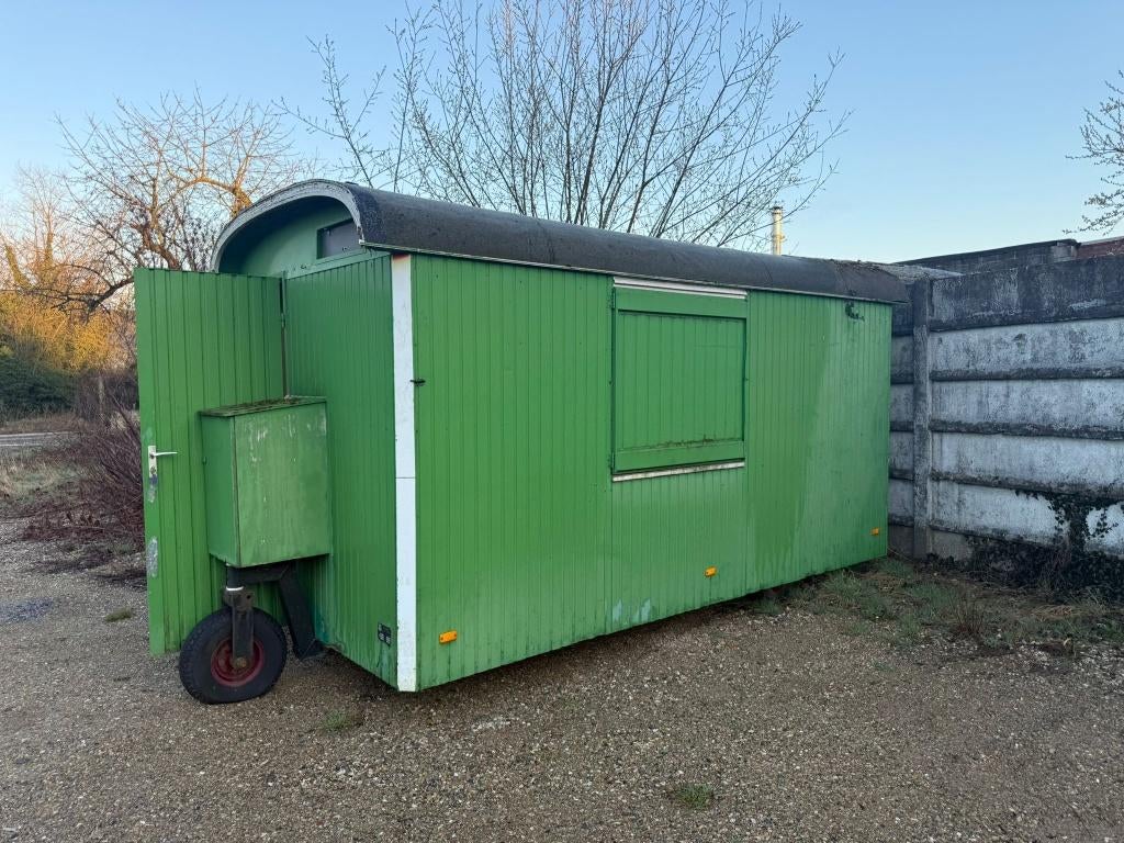 Pipowagen/Werfkeet, Doe-het-zelf en Bouw, Bouwketen en Schaftketen, Ophalen, Gebruikt