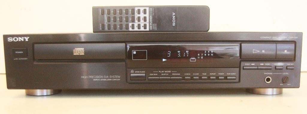 Sony CDP-391 CD-Speler Met Afstandsbediening / France, Enlèvement ou Envoi, Comme neuf, Sony