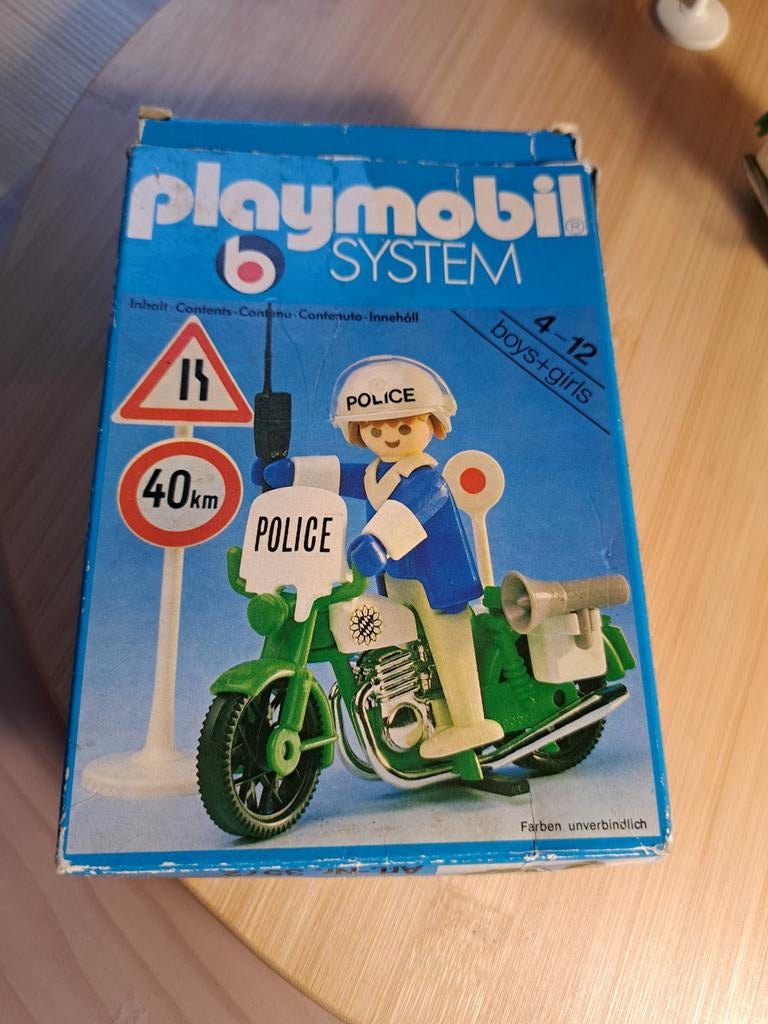 Playmobil vintage moto police boîte 3572, Enlèvement ou Envoi