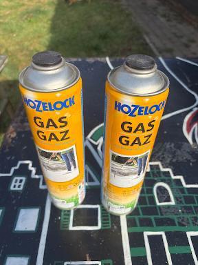 NIEUW: 2x Hozelock Gasfles voor Onkruidbrander – €5, Ophalen