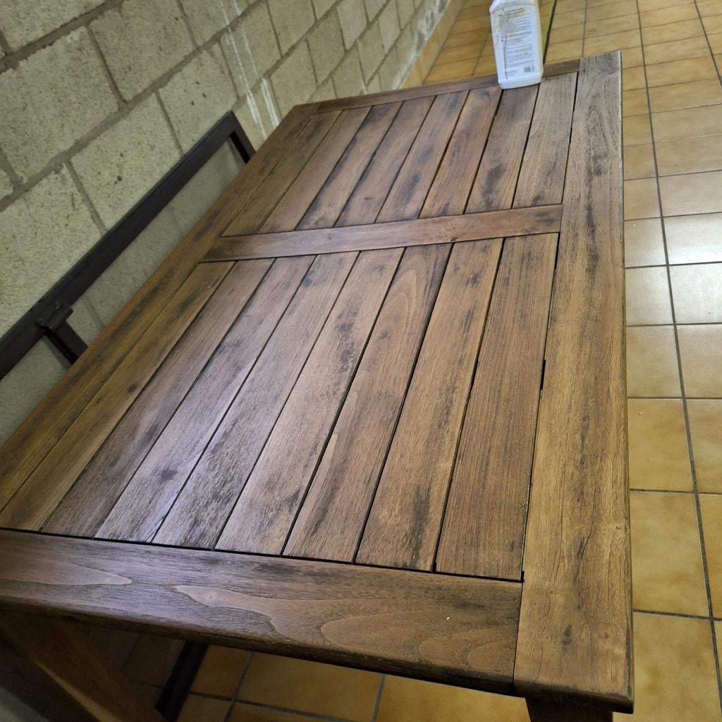 Houten tuintafel, Ophalen