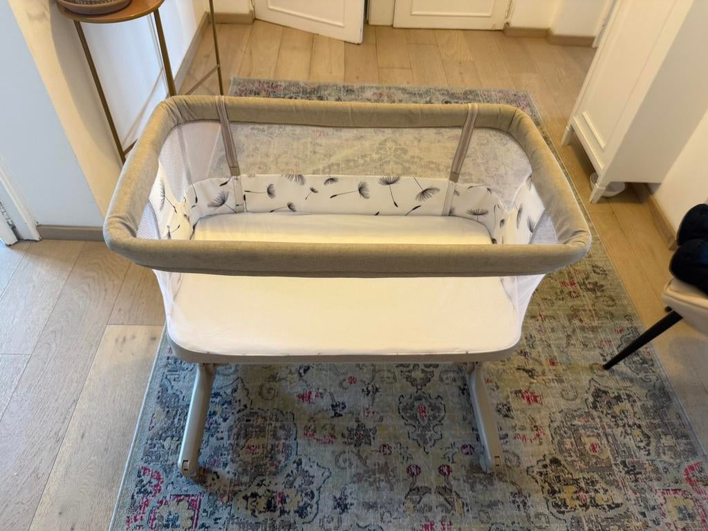 Lit bébé cododo LIONELO Aurora 3-en-1 – Beige Café, Enlèvement, Comme neuf, Lit