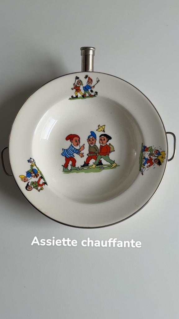 Ancienne assiette chauffante pour bébé, Enlèvement