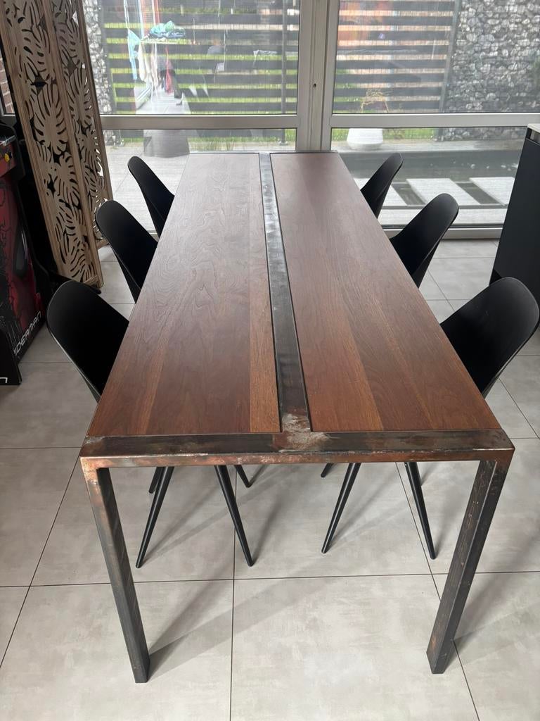 Table a panger noyer acier, Enlèvement, Comme neuf