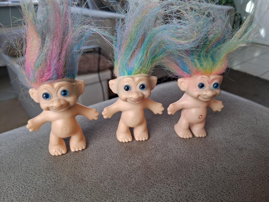 3 trollen regenboog haar, Ophalen of Verzenden