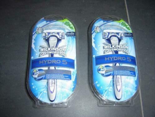 2 x wilkinson hydro 5 apparaat met 2 mesjes nieuw, Ophalen of Verzenden, Nieuw, Gehele gezicht, Verzorging