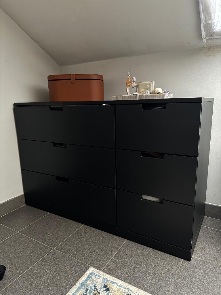NORDLI Ladekast zwart te koop, Huis en Inrichting, Ophalen, Gebruikt, 100 tot 150 cm, 5 laden of meer