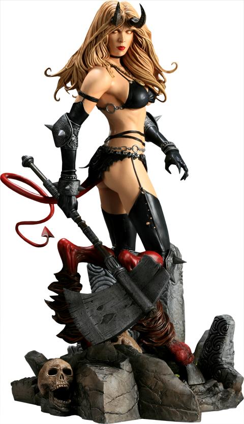 Sideshow Collectibles Darkchilde polystone statue, Verzamelen, Beelden en Beeldjes, Zo goed als nieuw, Fantasy, Ophalen