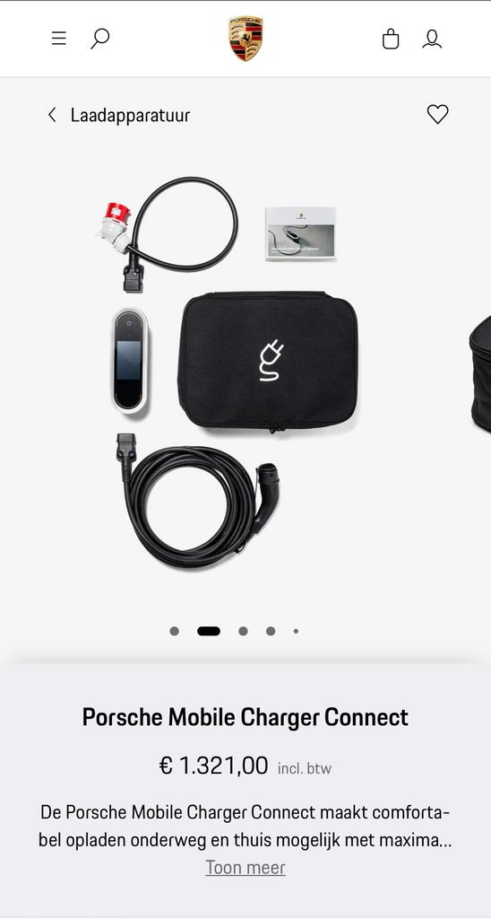 Originele oplader Porsche kompleet perfect staat!!!, Autos : Divers, Bornes de recharge, Enlèvement, Comme neuf