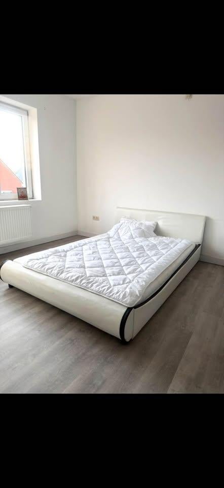 Bed+matras, Huis en Inrichting, Slaapkamer | Bedden, Ophalen, Gebruikt, Wit, Tweepersoons