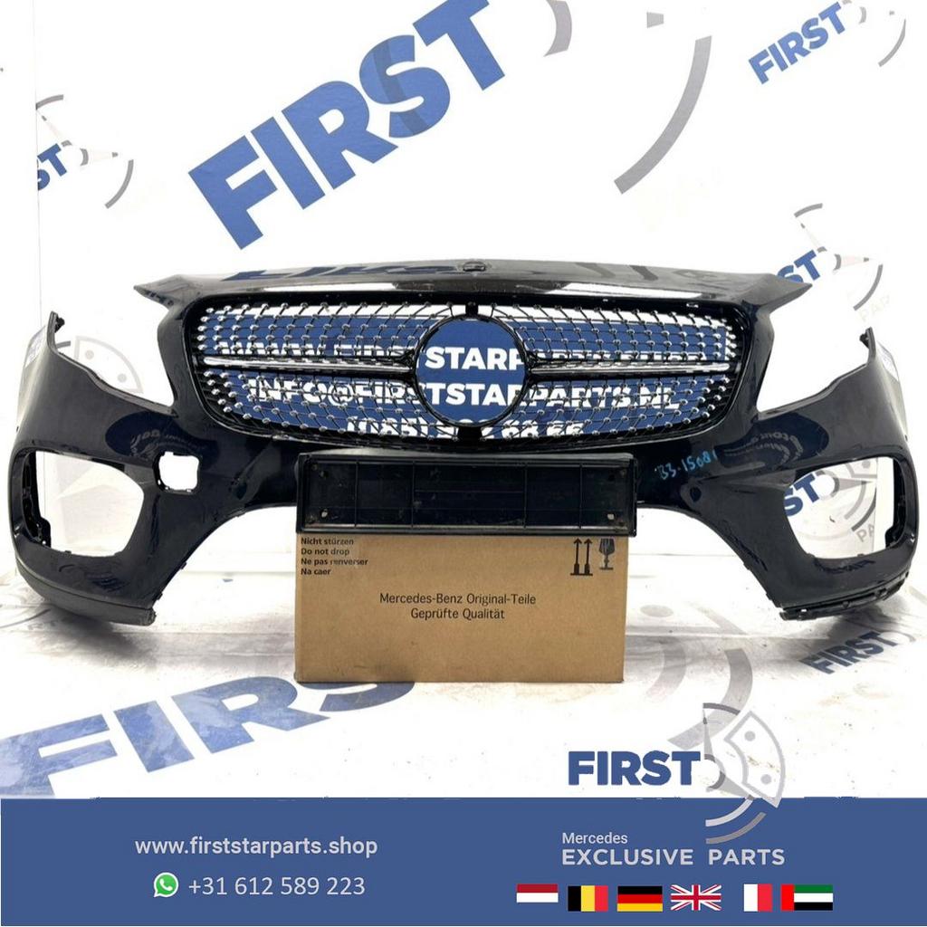 W156 BUMPER + DIAMOND GRIL FACELIFT GLA AMG VOORBUMPER ZWART