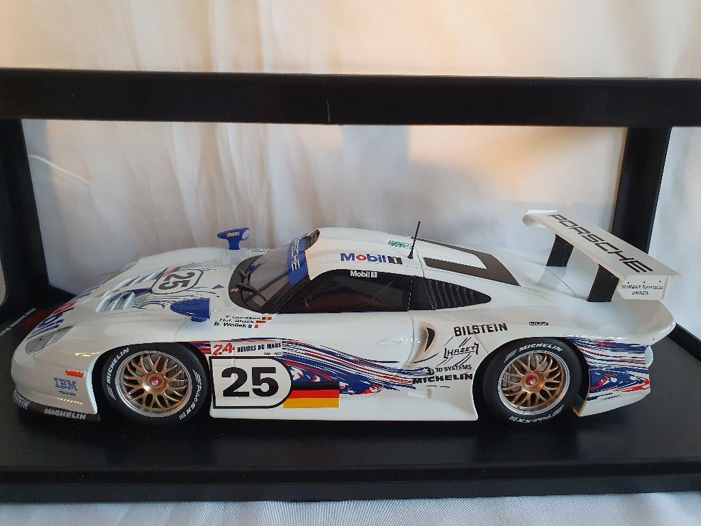 Bloqué, boulons, Wollek Porsche 911 GT1 24H Lemans 1997 1:18, Hobby & Loisirs créatifs, Voitures miniatures | 1:18, Enlèvement ou Envoi