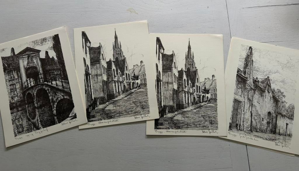 Afdrukken van BRUGGE van Albert Goethals, Antiquités & Art, Enlèvement