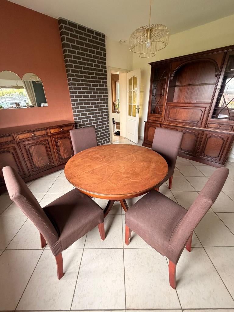 salle à manger, Maison & Meubles, Enlèvement, Utilisé, Ancien, 4 à 6 chaises