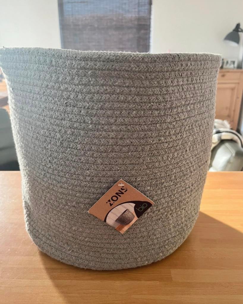 Corbeilles en tissu osier gris, Envoi, Neuf