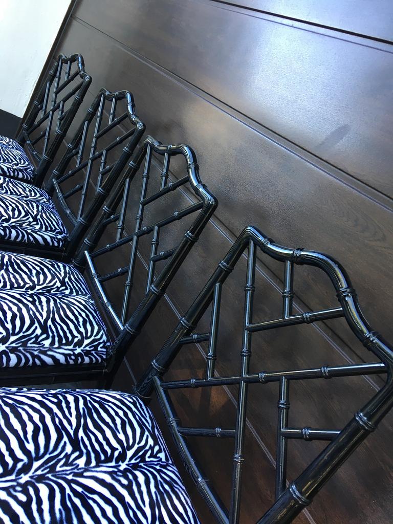 Set unieke Vintage Jonathan Adler Faux Bamboo Chippendale, Ophalen, Zo goed als nieuw