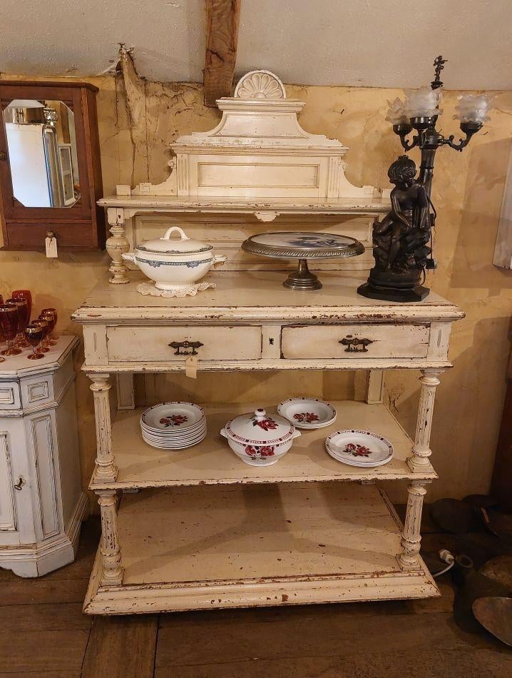 antieke etagère met 2 lades, Ophalen